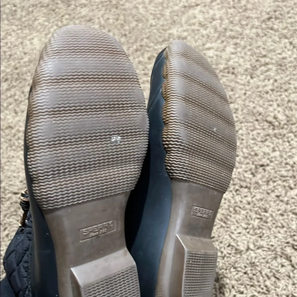 Sperry Black Ankle Boots with Lace-up Design and Waterproof Features